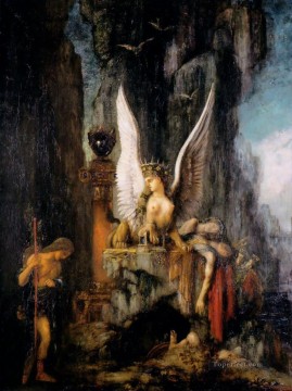 ギュスターヴ・モロー Painting - 旅人のオイディプス 象徴主義 聖書神話 ギュスターヴ・モロー